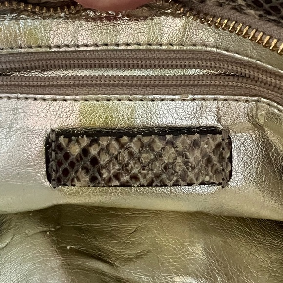 Michael Kors MK Women's Python Snakeskin Clutch Purse - Picture 5 of 8